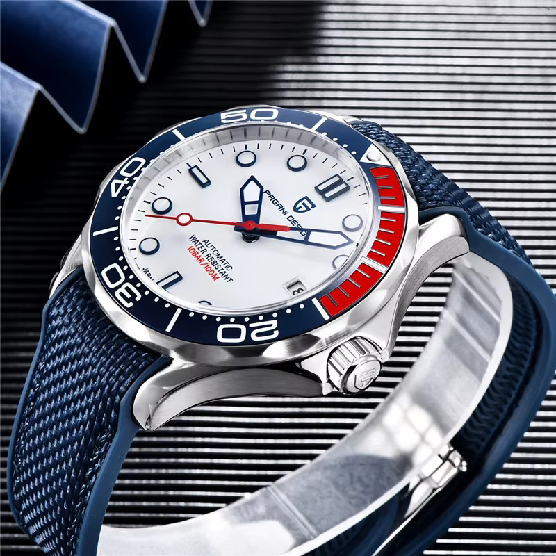 PAGANI DESIGN Armbanduhr Automatik, Edelstahl, Schwarz, Herren - Bild 1