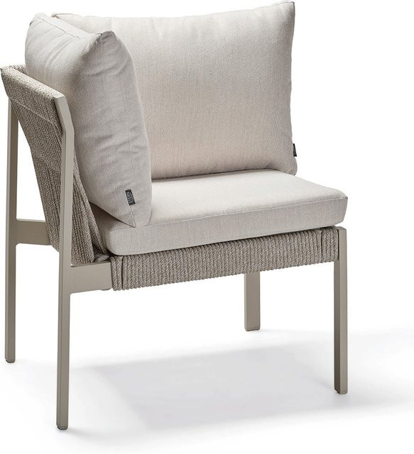 Stern Eckelement Tammo Aluminium in Greige mit Kordel und Kissenset aus 100% Polyacryl in Ivory - Bild 1