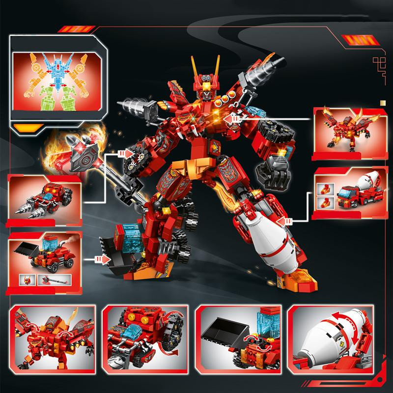SEMBO God of War Verwandlungs-Mech 4-in-1 Bausteine Roboter ab 6-12 Jahren - Bild 2