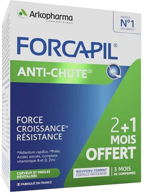Arkopharma Forcapil Anti-Haarausfall, Aminosäurekomplex, 90 Tabletten - Bild 1