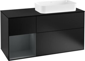 V&B Waschtischunterschrank Finion in Blau lackiert, Breite: 120 cm, Tiefe: 50,1 cm, Höhe: 50,1 cm - Bild 1
