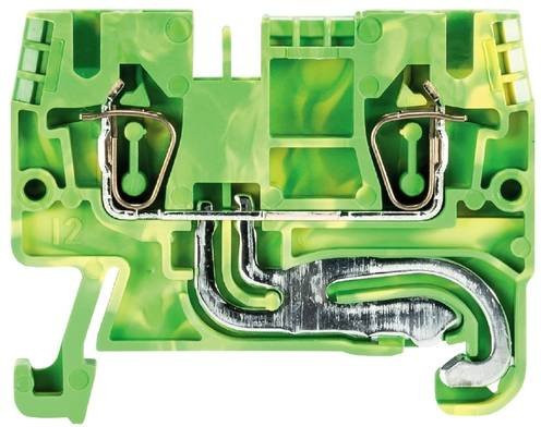 Wieland Electric Schutzleiterklemme 56.703.9055.0 mit Federzuganschluss in Grün-Gelb, 100 Stück - Bild 1