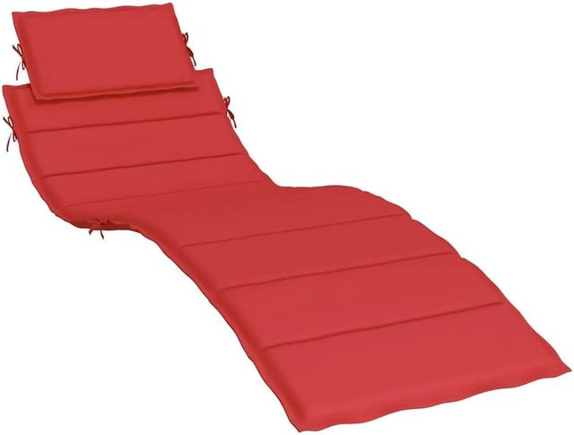 vidaXL Sonnenliegen-Auflage aus Oxford-Gewebe in Rot, B/T/H: 186 x 58 x 4 cm - Bild 1