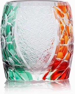 Yiran Furniture Japanisches Handgefertigtes Kristall-Whiskyglas Tumbler mit geometrischem Design, 280 ml - Bild 1