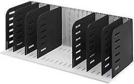 Styro Sortierstation Styrorac Belegefach Dokumentenbox aus Kunststoff Schwarz Grau - Bild 2