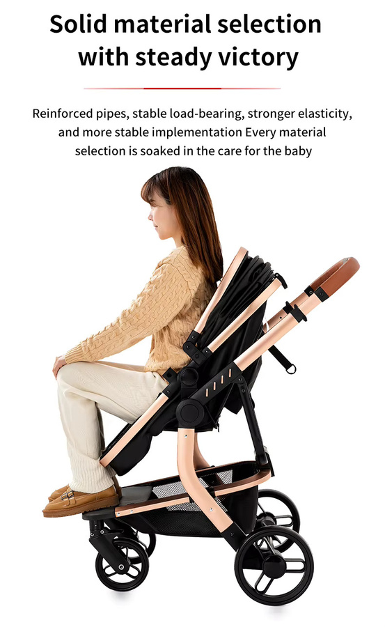 Magic ZC 3-in-1 Baby-Reisesystem mit Autositz und faltbarem Kinderwagen in Schwarz - Bild 4