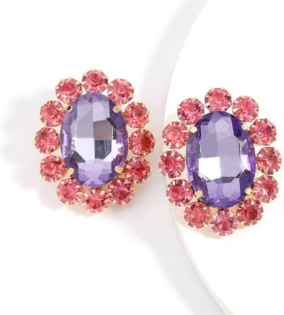 Wucifang Jewelry Ohrringe, Messing, Kristall, grau, Damen - Bild 1