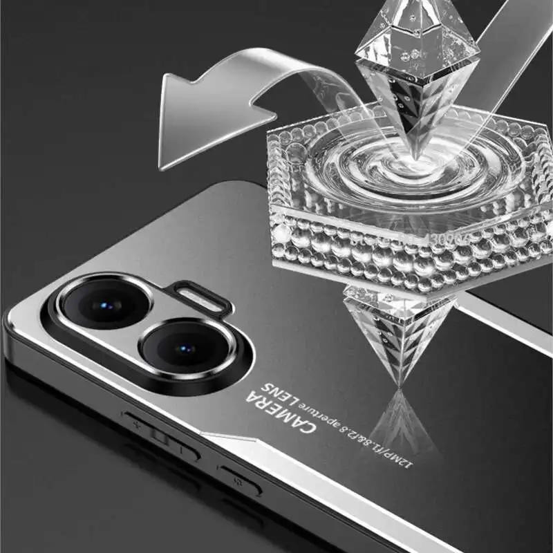 Stoßfeste Business Handyhülle mit Metalltextur-Legierung für Xiaomi Redmi Note Serie in Blau - Bild 1