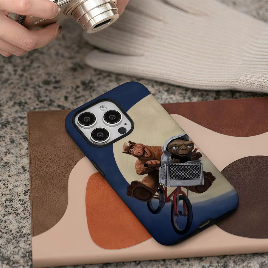 A-Alf Handyhülle TV-Serie für iPhone 17 16 15 14 13 12 Pro Max Plus in Weiß mit glänzender HD-Doppelschicht-Flüssighartschale - Bild 5