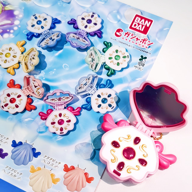 Bandai Mermaid Melody Mini-Transformations-Kompaktspiegel Taschenanhänger - Bild 1