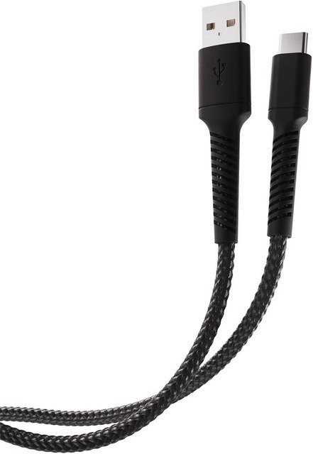 Vivanco LongLife USB Type-C Daten- und Ladekabel 60W Schwarz, Länge: 0,5 m - Bild 1