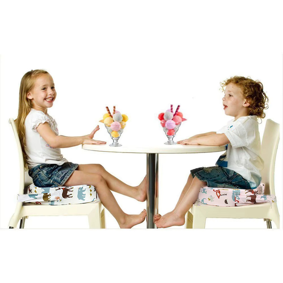Einstellbares und abnehmbares Baby Sitzkissen als Booster für Hochstühle in Multicolor - Bild 2