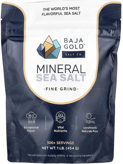 Baja Gold Mineralisches Meersalz feine Körnung 454 g - Bild 1
