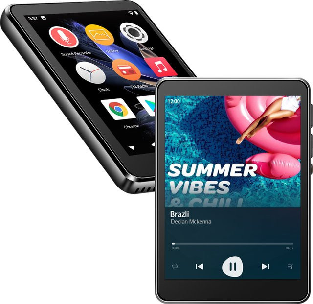 Famue WiFi MP3 MP4-Player mit Bluetooth, Android 10, 2,8 Zoll Display, Schwarz - Bild 1