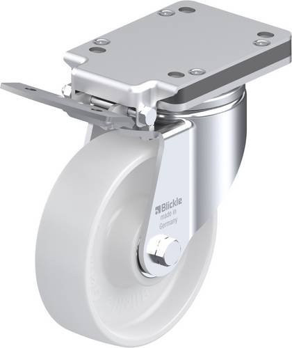 Blickle Lenkrolle LH-PO 160K-IS mit Feststeller in Grau und Weiß, Rad-Durchmesser: 160 mm, Tragfähigkeit: 450 kg - Bild 1