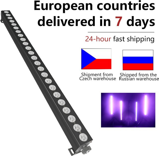 RGBW 4in1 LED Wall Wash Light Bar mit 24x12W für Bühne und Veranstaltungen in Schwarz - Bild 1