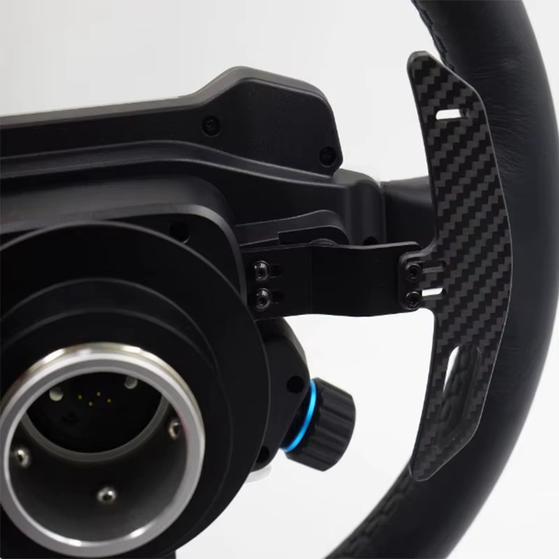 Carbonfaser Schaltwippen Modifikationsteile und Zubehör für Logitech RS 50 Lenkrad in Schwarz - Bild 3