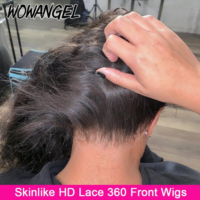 wowangel Echthaar Perücke, Body Wave, HD Lace Frontal, 30-32 Zoll - Bild 1