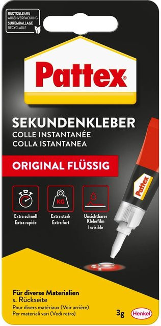 Pattex Classic Sekundenkleber flüssig, farblos, 3 g - Bild 2