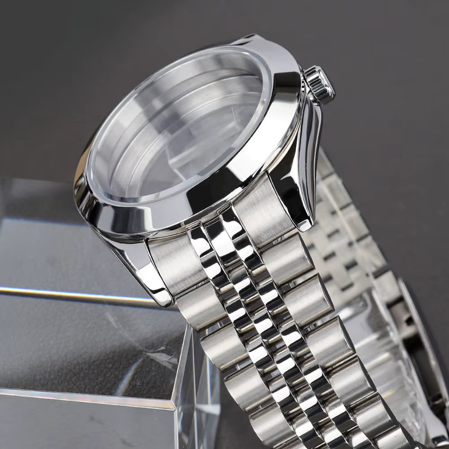Uhrengehäuse Edelstahl, Saphirglas, 36mm/39mm, Silber - Bild 5