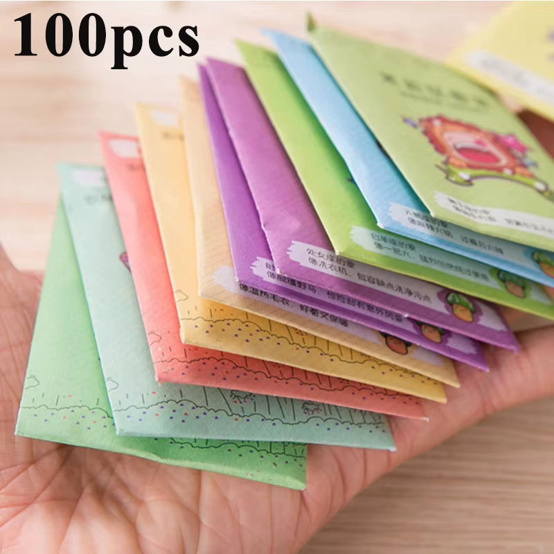 100 Stück Duftbeutel aus Papier mit Weihrauch-Aroma für Kleiderschränke, Schubladen und Autos, mehrfarbig, floral - Bild 3