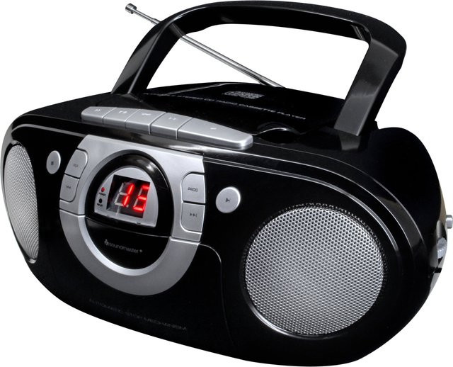 Soundmaster SCD5100SW Radio-Kassettenspieler mit CD-Player und UKW in Schwarz - Bild 2