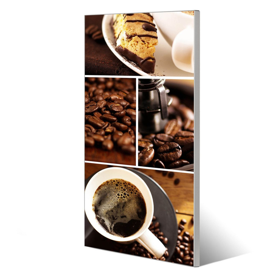 banjado Metall Magnettafel Kaffee & Schokolade Hochformat, B/H: 37 x 78 cm, Mehrfarbig - Bild 1