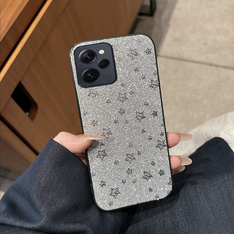 Twinkle Twinkle Stars Leder-Handyhülle für Xiaomi Poco X3 X4 X5 X6 X7 Pro F5 F6 Pro, matt und stoßfest, Farbe: Weiß - Bild 2