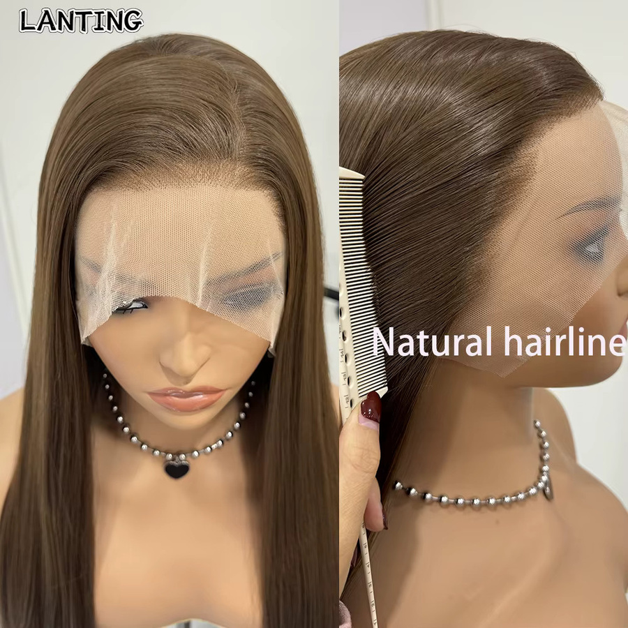 UStyleHair Spitzenperücke, braun, lang, gerade, synthetisch, Damen - Bild 3