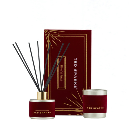 Ted Sparks Wood & Musk Duftset mit Kerze und Diffuser
