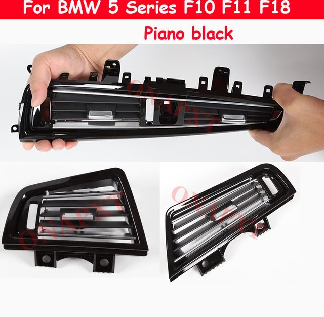 ONAPXT Klimaanlagen-Lüftungsgitter in Klavier Schwarz für BMW 5er F10 F11 F18 (520i 525i 528i 530i) LHD, Zentrales AC Vent Outlet - Bild 1