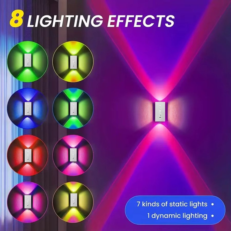 Intelligentes RGB-Sensor-Nachtlicht mit Bewegungssensor und magnetischer Wandmontage, USB wiederaufladbare LED-Atmosphärenlampe in Multicolour für Schlafzimmer und Flur - Bild 2