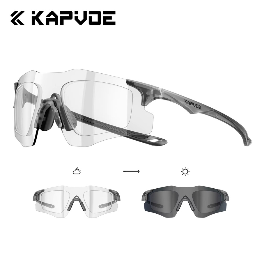 Kapvoe Sportsonnenbrille, Vollrand, Kunststoff, Unisex - Bild 2