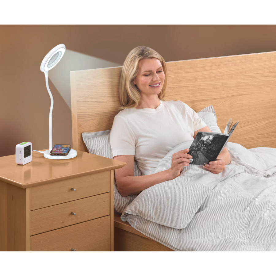 Maximex LED-Tischlampe mit Lupe und Touch-Bedienung in Weiß - Bild 2