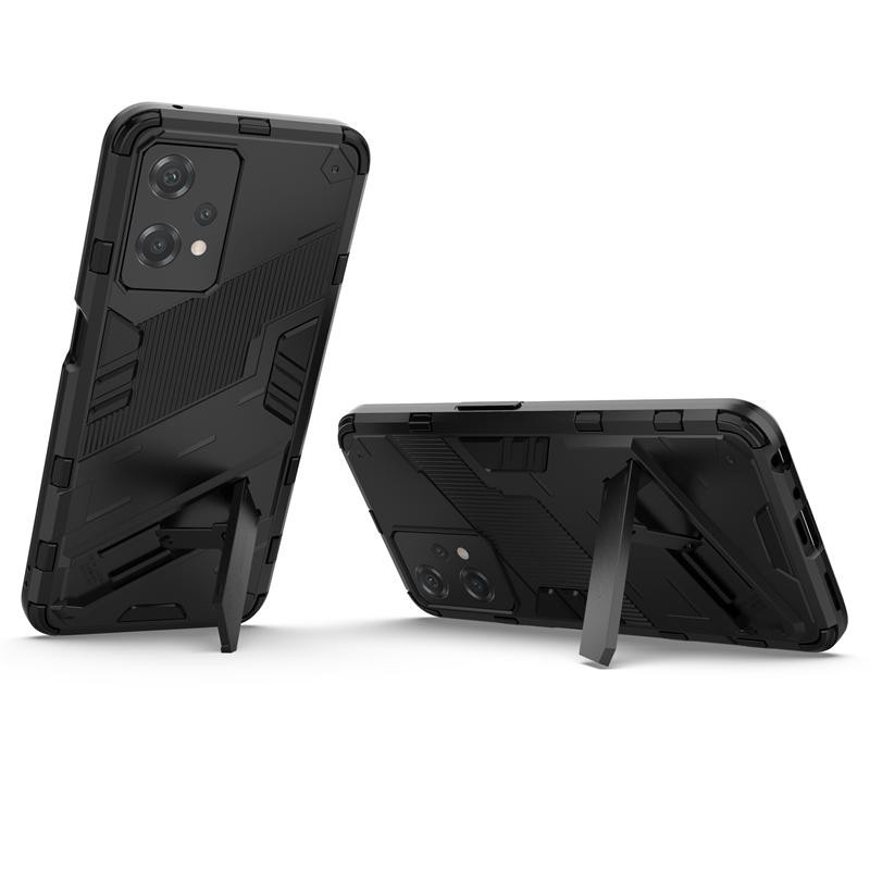 Stoßfeste OnePlus Nord CE2 Lite 5G Handyhülle mit magnetischem Ständer in Schwarz - Bild 1