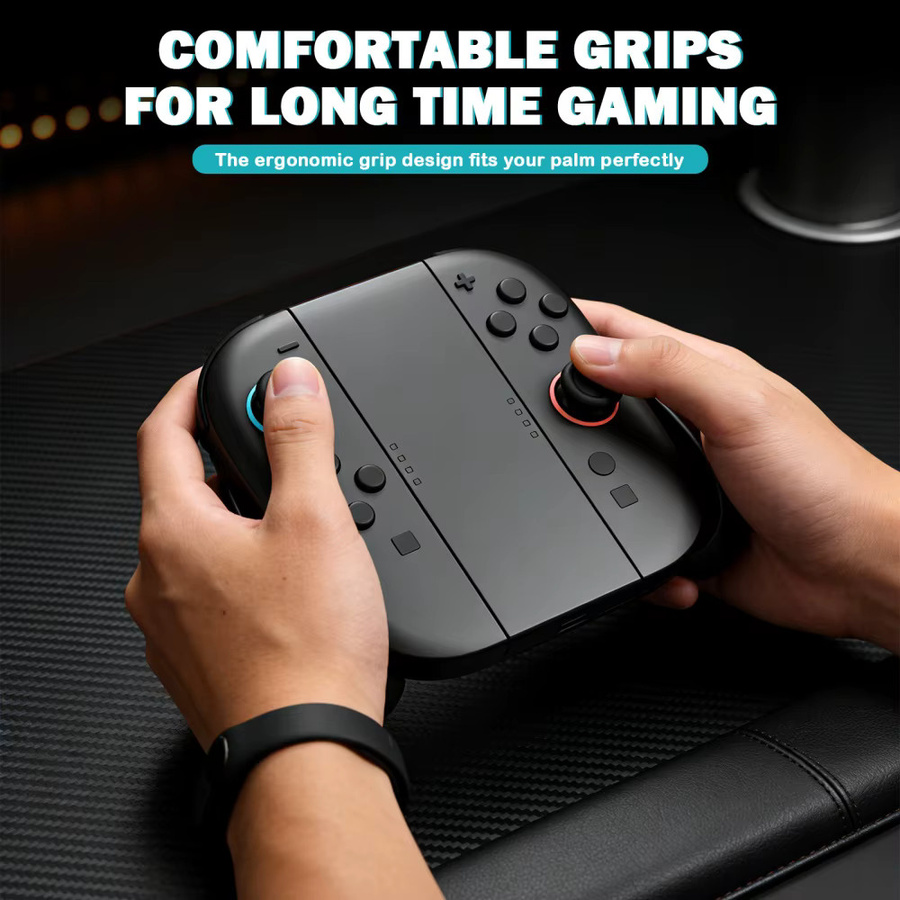 Nintendo Switch 2 Joy-Con Ladehalterung und tragbarer Controller-Griff in Schwarz und Blau - Bild 2