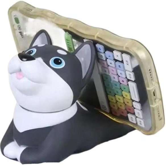 JETTING Handyhalter aus Vinyl in Tierform als Smartphone-Tischhalter in Gelb - Bild 1