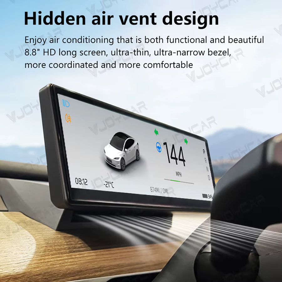 Vjoycar Smart Display für Tesla Model 3 mit 8,8 Zoll Touchscreen, unterstützt Carplay und Android Auto, Schwarz - Bild 2