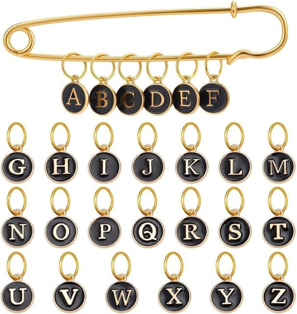 A-Z Buchstaben Häkelstichmarker aus Emaille zum Stricken und Weben - Bild 1