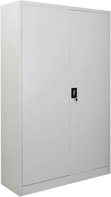 PROREGAL Flügeltürenschrank ELEPHANT Aktenschrank aus Stahl in Lichtgrau, abschließbar mit 4 Ebenen, H x B x T: 180 x 120 x 40 cm - Bild 1