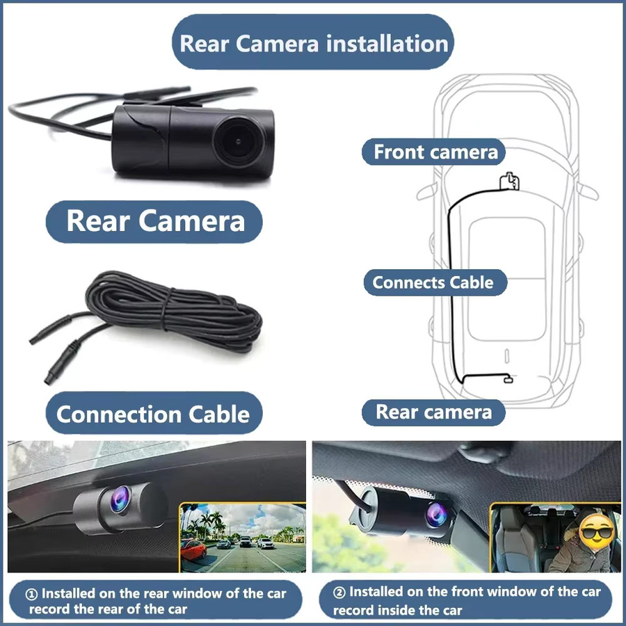 ZhuCamX Dashcam 4K UHD für BMW X4 G02 F98 X6 G06 M F96 2018 bis 2025 in Schwarz mit Nachtsicht und Plug-and-Play Anschluss - Bild 5