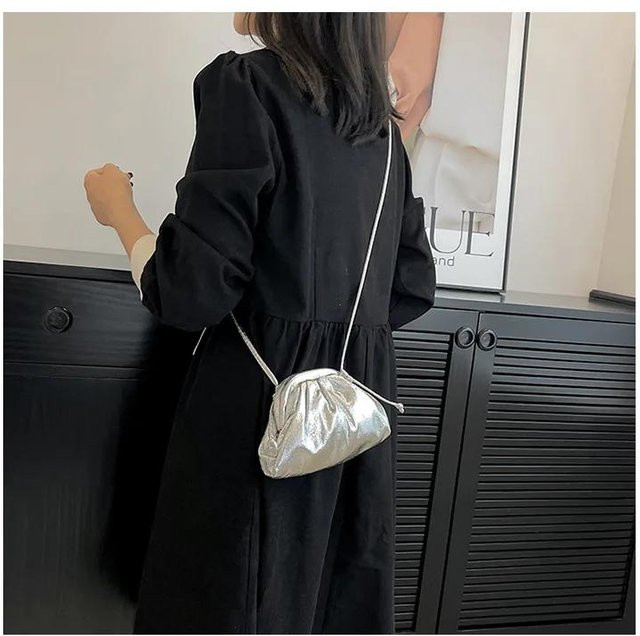 Macroupta Hobo-Tasche PU-Leder, Wolkenmotiv, Damen, Schwarz - Bild 1
