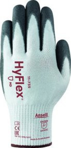 Ansell HyFlex 11-735 Nitril-Handschuhe in Weiß und Grau, Größe 8 - Bild 1