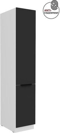 Küchen Hochschrank ARIA Schwarz matt Anti Fingerprint Breite: 40 cm