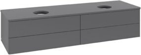 V&B Waschtischunterschrank Antao ohne Frontstruktur in Anthrazit lackiert, B/T: 160 x 50 cm - Bild 1
