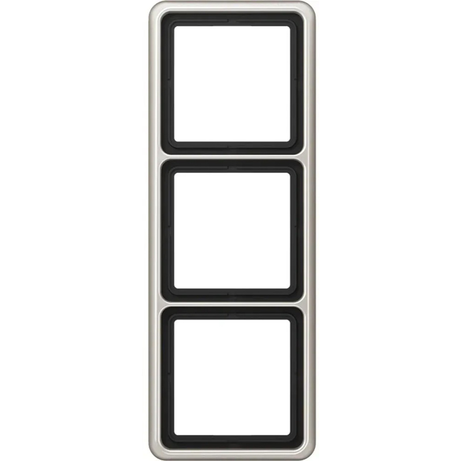 Jung Abdeckrahmen 3-fach CD500 in Platin/Silber - Bild 2