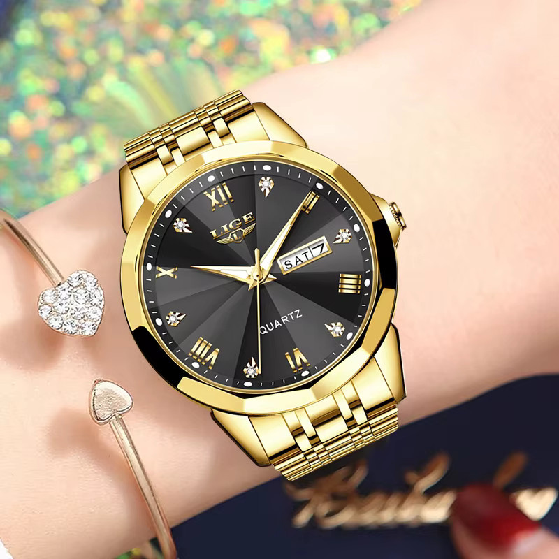 LIGE Armbanduhr, Damen, Stahl, Wasserdicht - Bild 5