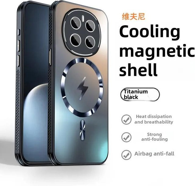 Magic7Pro Handyhülle für Honor Magic 7 Pro und Magic 6 mit Wärmeableitung und magnetischer Adsorptionsabdeckung in Schwarz - Bild 1