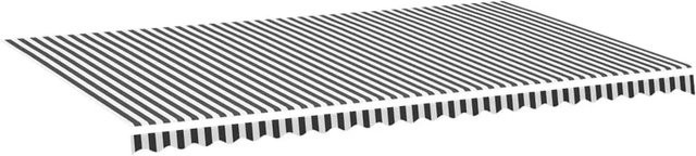 DELUKE Markisenbespannung aus Polyester in Anthrazit-Weiß, Wasserabweisend und Reißfest, B/H: 600 x 350 cm - Bild 1