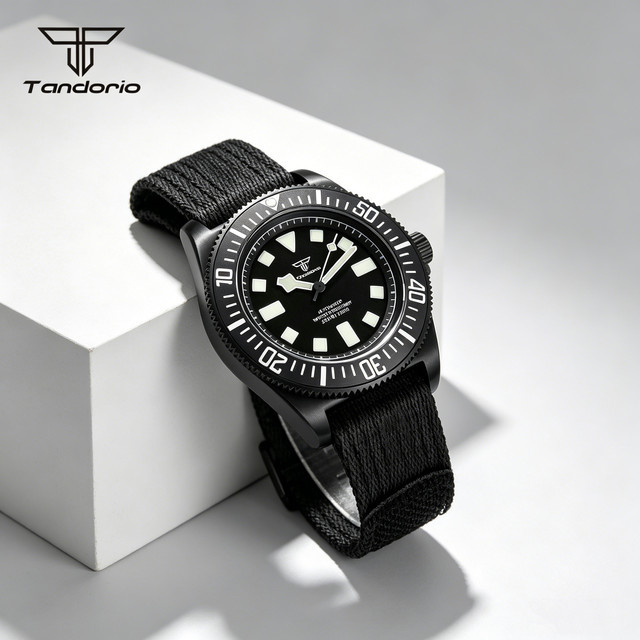 Tandorio Armbanduhr, Automatik, Titan, Schwarz, 42 mm, Unisex - Bild 1